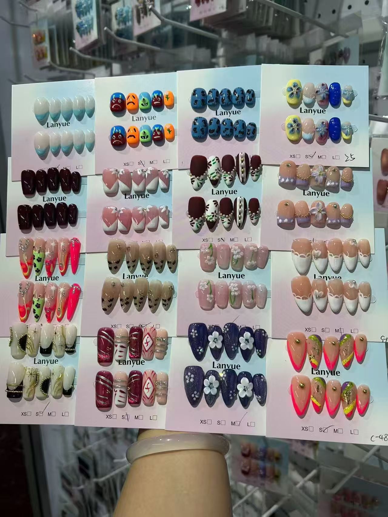 TJJ Press On Nails Factory Wholesale Bulk Handmade False Nails, Reusable Long Lasting Waterproof Fake Nail Tips, OEM Private Label Availabl